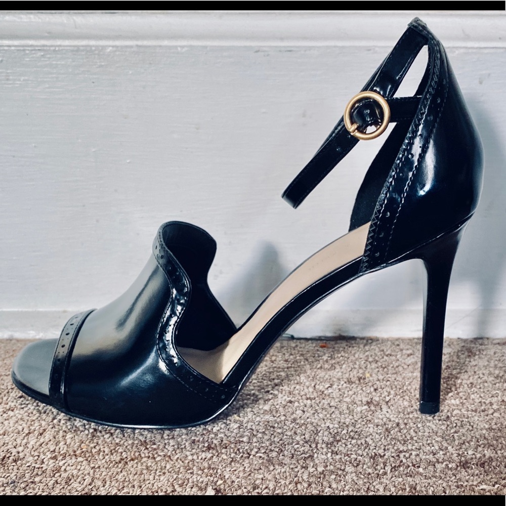 * CHARLES & KEITH Black Strap Heels NWOT